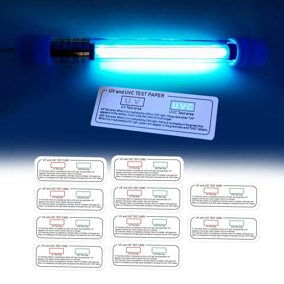 10 Carte Test Luce UVC | Indicatore Lunghezza D'Onda | Per Sterilizzatori E Lampade UV | Alta Precisione