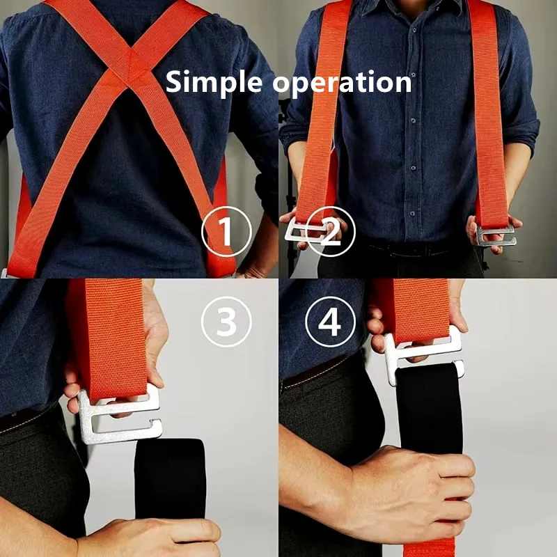 2-Person Labor Saving Furniture Moving Straps - Heavy Duty Lifting Belt for Appliances Mattresses with Adjustable Tension（2 pcs）