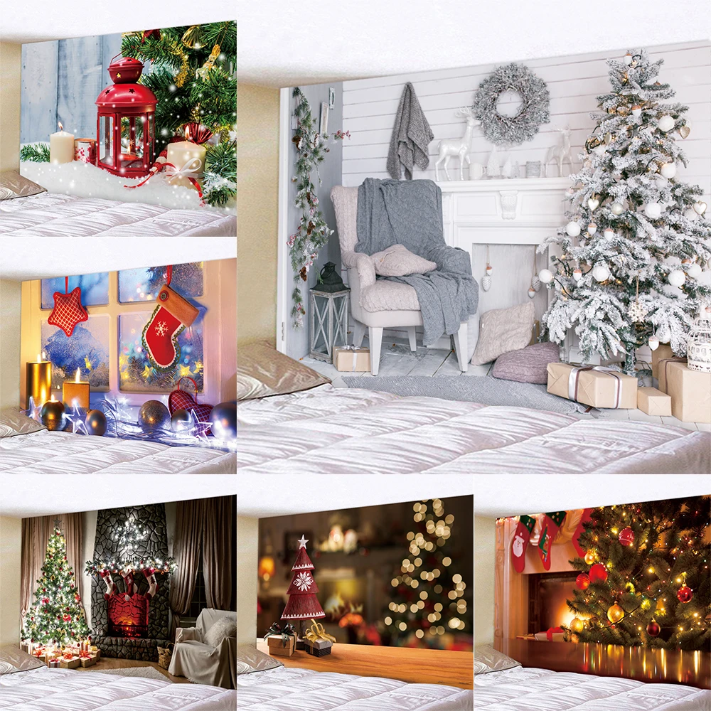 

Домашнее украшение, Рождественский гобелен с принтом снега, гобелен в стиле бохо для спальни, гостиной, Настенный декор, фоновая ткань, гобелен