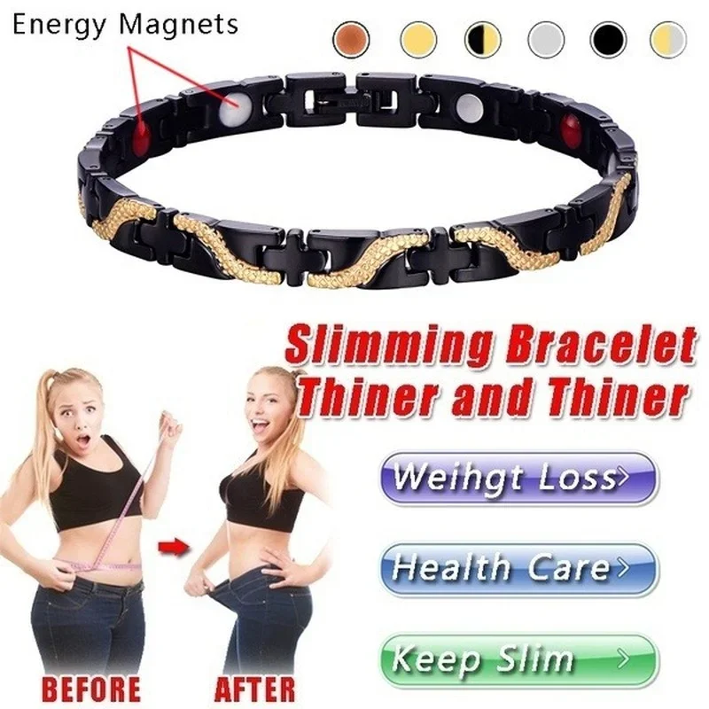 New Trendy 6 Colors Weight Loss Energy Magnets Jewelry Slimming Unisex Bangle Bracelets Twisted Magnetic Therapy Bracelet Health