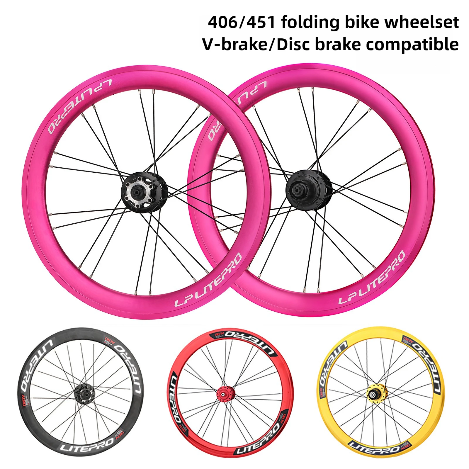 Disc Brake Folding Bike Rim 20 20 Inch Folding Bike Wheelset Disc
