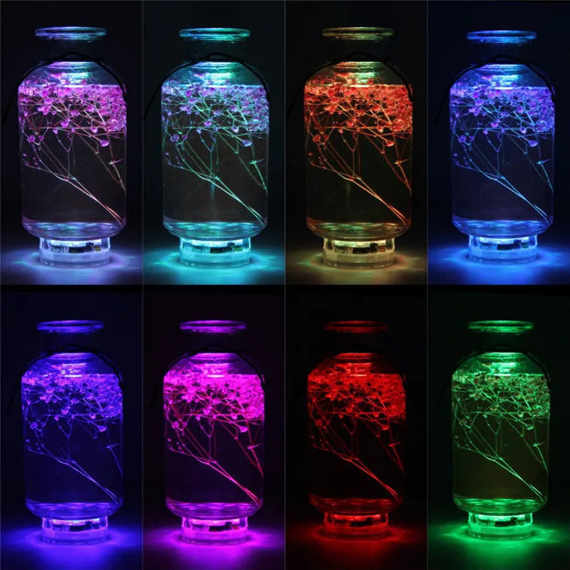 16 Colors 10leds LED Submersible Light Remote RGB Swimming Pool Underwater Lamp for New Year Party Garden Vase Aquarium Decor