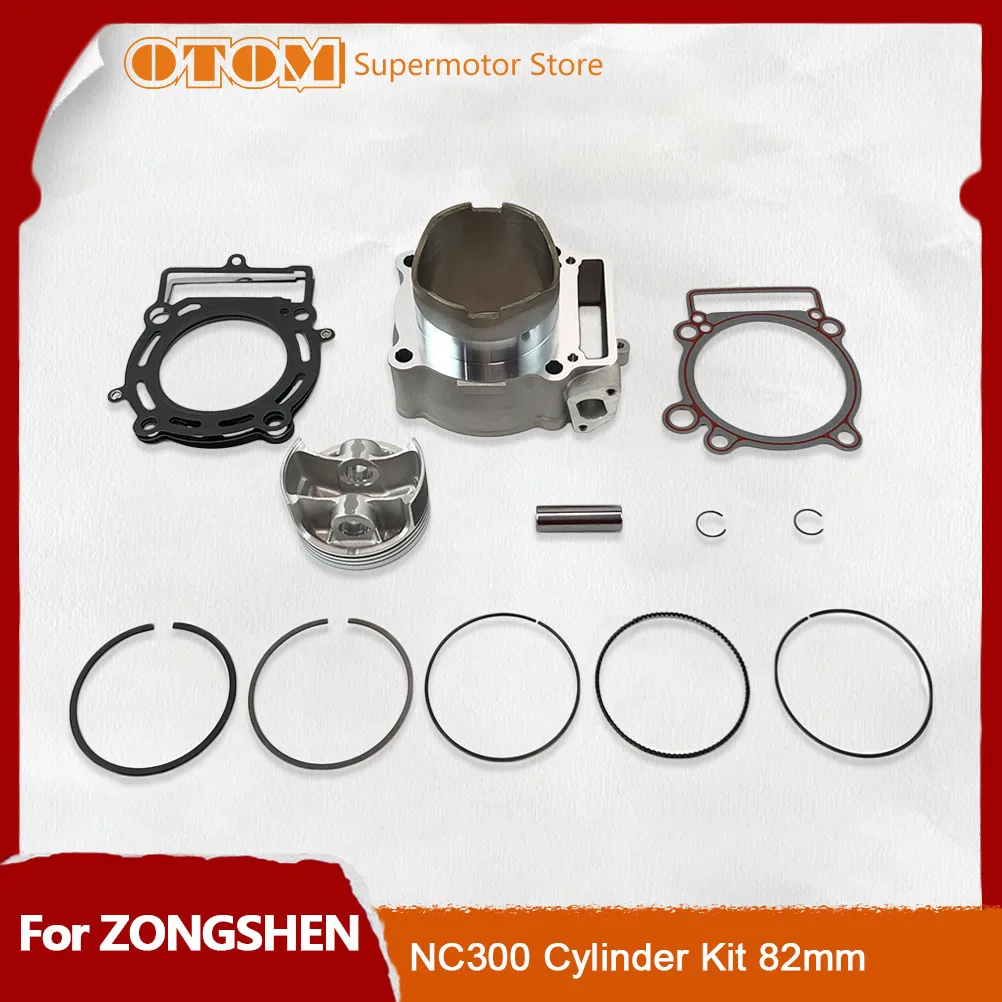 OTOM Motorcycle 82mm300CC Cylinder Block Piston Ring Gasket Kit For