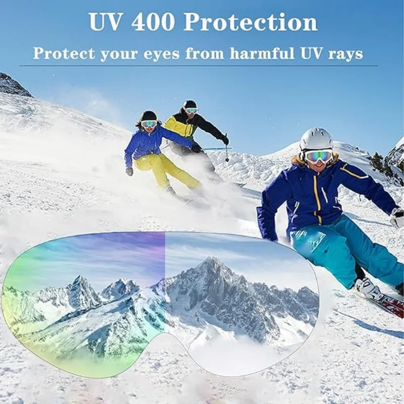 Outdoor Sport Ski Goggles Anti fog UV400 Protection Ski Mask Male Female Anti-Fog Big Face Snow Glasses Snowboard Skiing Eyewear 4