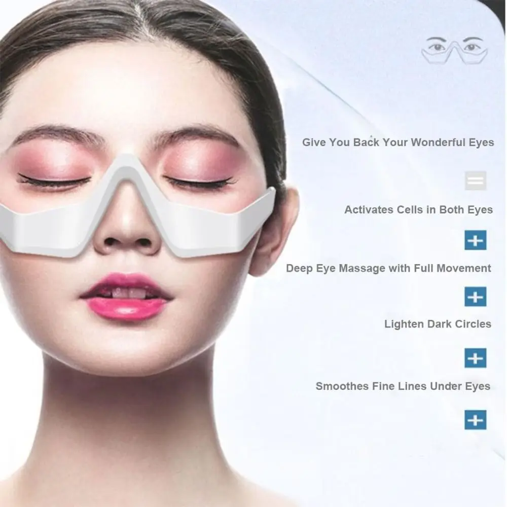 Electric Eye Care Massager Device - Light Eye Protection Frames with Massage Function, Anti Dark Circles, Bags and Wrinkle Remover Device