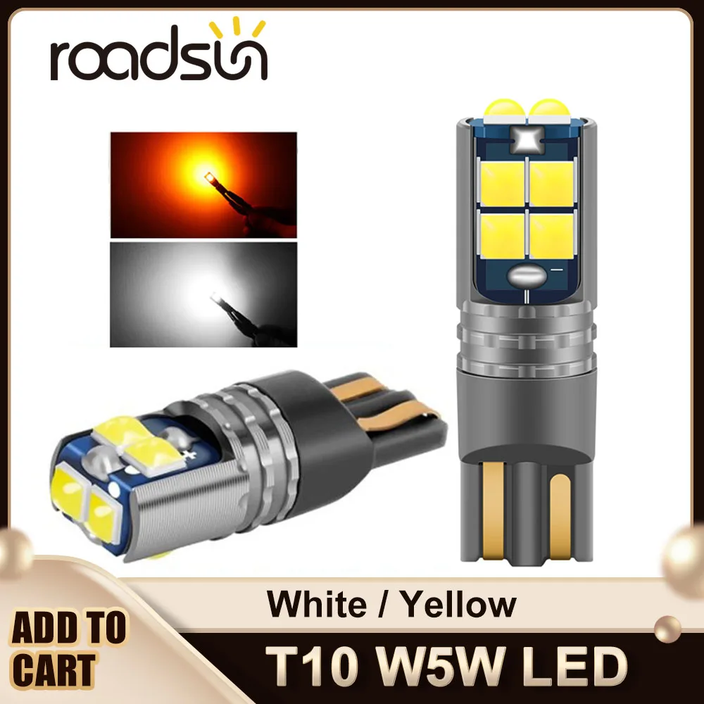 2x T10 W5W Светодиодные лампы 3030 6SMD 10SMD Подсветка номерного знака автомобиля