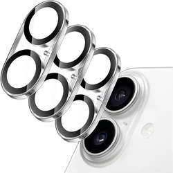 Premium Tempered Glass Camera Lens Protector Cover - 3 Pack - iPhone 16 16 Plus (Clear)