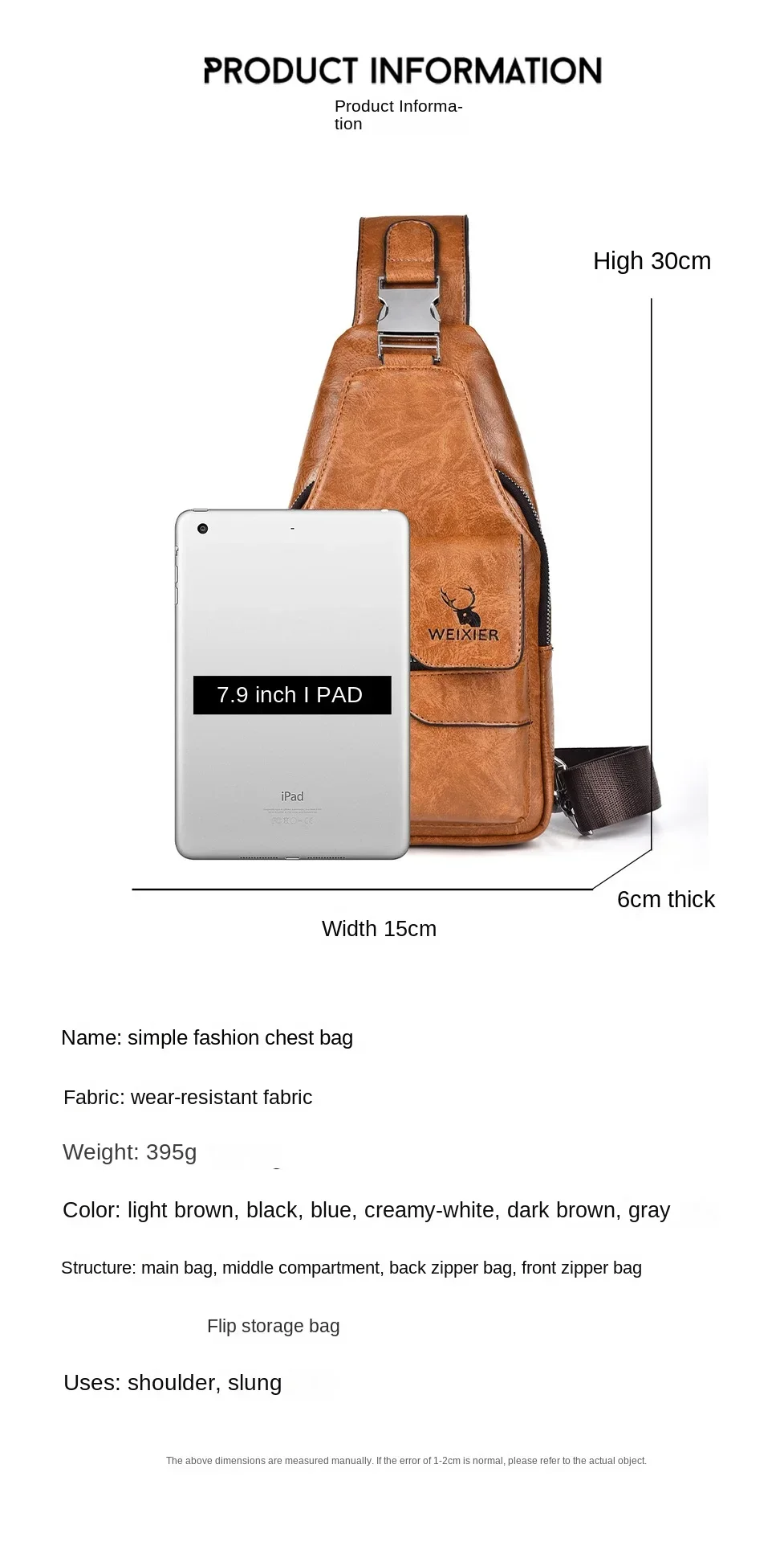 Männer Umhängetasche Große Kapazität Vielseitige Wasserdichte Umhängetaschen Hohe Qualität Luxus Designer Brust Tasche Reise Zurück Taschen – Detail 1