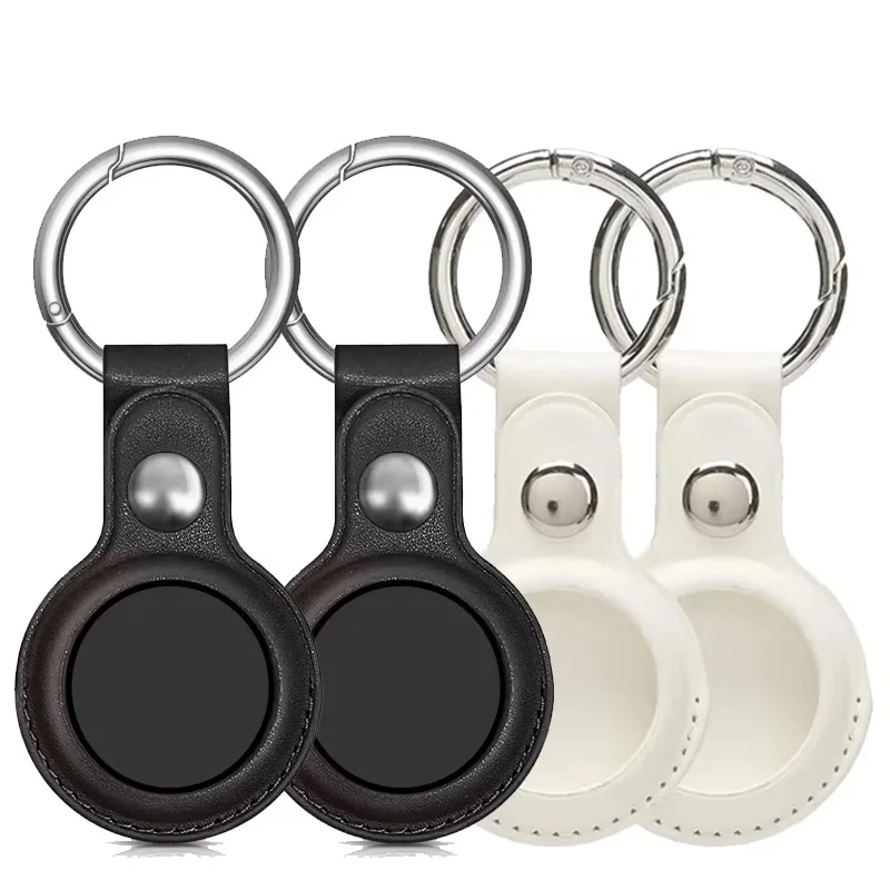 Premium PU Leather Keychain Case for Airtag Tracker - Protective & Stylish Cover