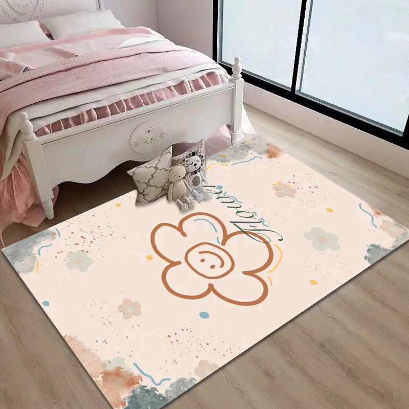 

Cartoon Living Room Carpet Home Bedroom Bedside Blanket Full Rug Absorbent Non-Slip Mat Soft Comfortable Mat Home Decoration