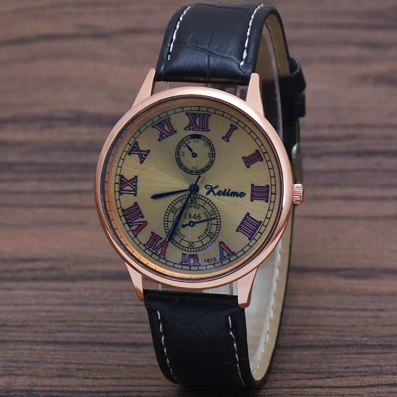 

New Popular Fashion Men's Belt Watch Korean Version Leisure Large Dial Sports Quartz Watch Relojes Para Hombres
