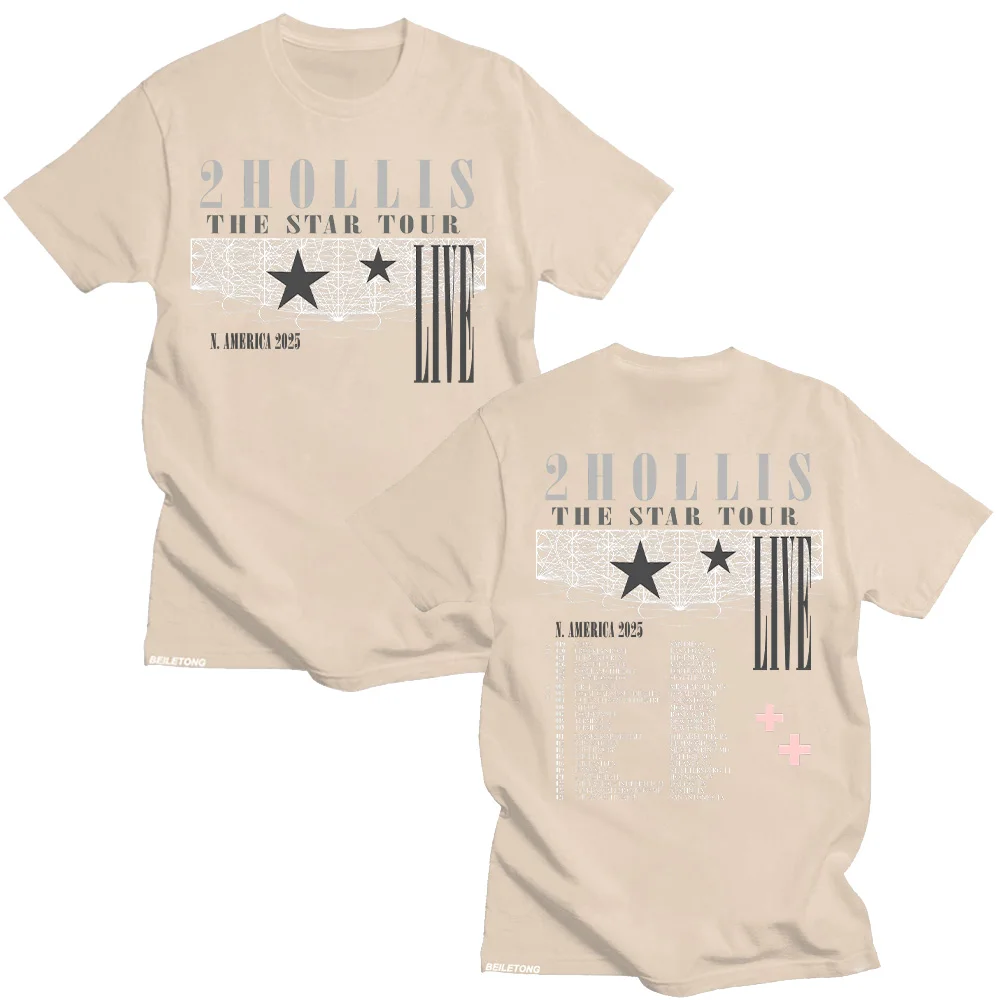 2Hollis The Star Tour 2025 T-shirt Cotton Short-sleeved Women Men