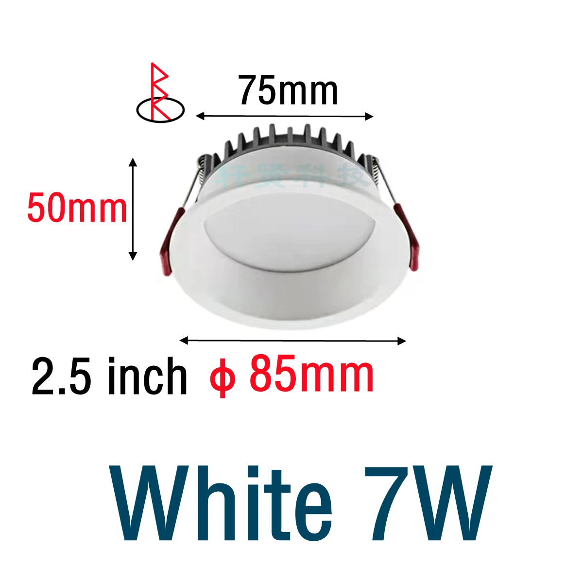 7W Dimmable LED Downlight Anti-Glare Led Ceiling Lamp LED Spot Lighting Bedroom Kitchen Led Recessed Downlight led downlights LED Downlights