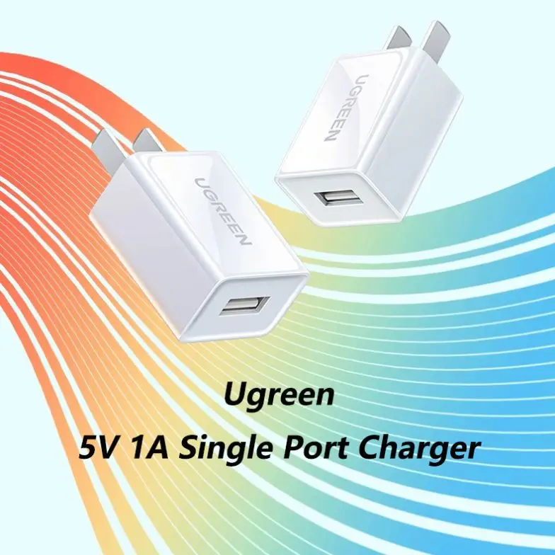 유그린 USB A 충전기 세트 (USB A - 마이크로 USB 케이블 포함), 5V 1A 스마트 충전기 세트, 5W 벽면 충전기
