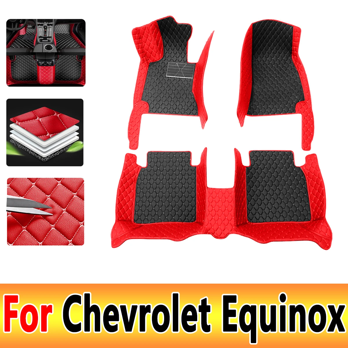 

Car Floor Mats For Chevrolet Equinox 2017 2018 2019 2020 2021 2022 Custom Auto Foot Pads Carpet Cover Interior Accessories