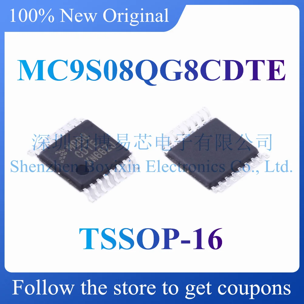 

NEW MC9S08QG8CDTE Original and authentic microcontroller chip (MCU/MPU/SOC). Package TSSOP-16