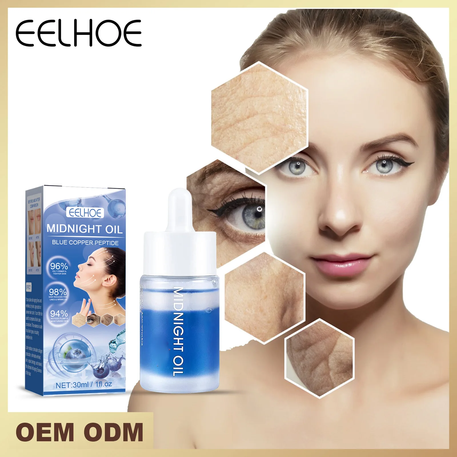 EELHOEBlueCopperPeptideAntiWrinkleEssenceSkinRepairFineLines