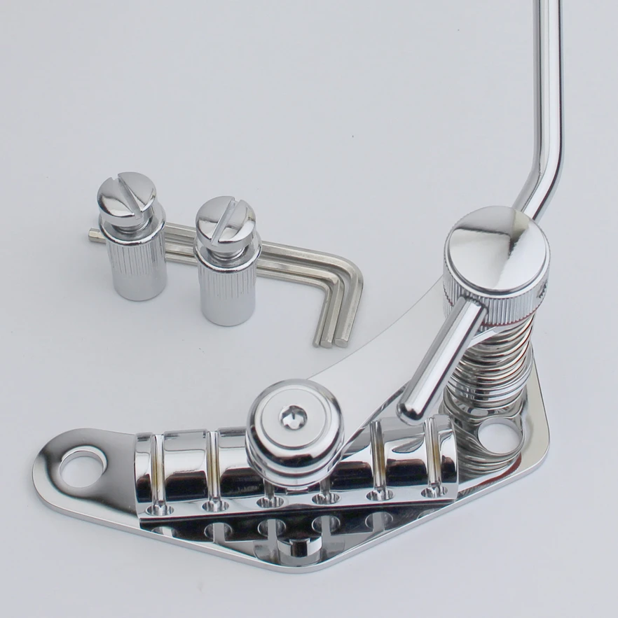 Tuneomatic Style Electric Guitar Bridge Chrome Stop Bar Tailpiece