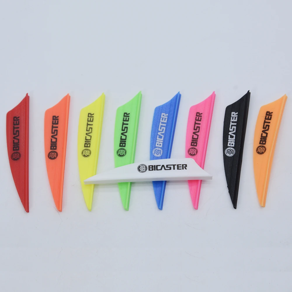 BICASTER 1.75" Vanes Fletchings Archery Arrow Plastic Fletch 10 Colors for Choice-50pcs