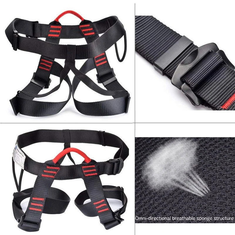 Anti-Fall Three-point Safety Belt Adjustable Half-Body Harness for Outdoor Activities Climbing Mountain Work Altitude Climbing
