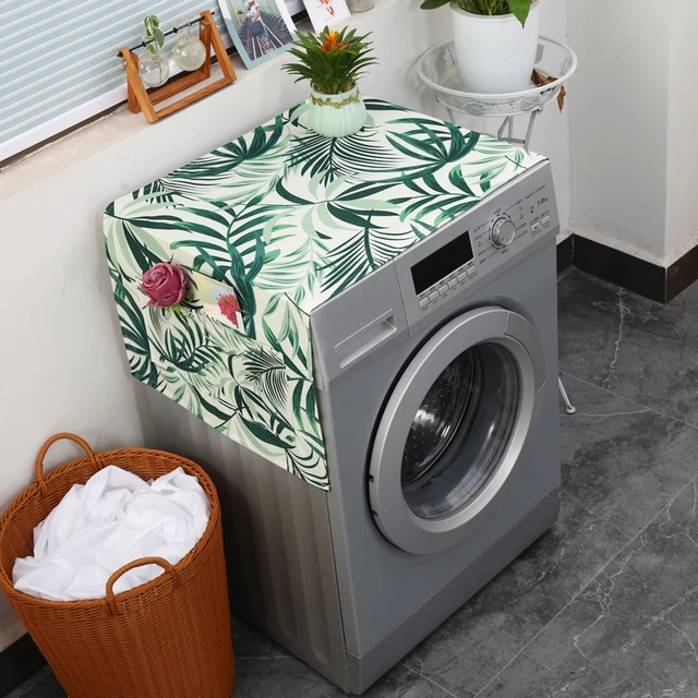 Juste de protection nordique pour machine à laver, motif floral, plantes  tropicales, anti-poussière, pour four, micro-ondes, réfrigérateur -  AliExpress