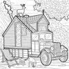 1pc Varlous Vehicles  Art Coloring Book 22 Page Coloring Books Gift For Birthday Party Relieve Stress Kill Time Graffiti 3