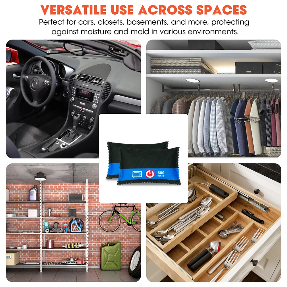 Car Dehumidifier Large Dry Bag Moisture Killer Absorber Pad Reusable For Home Wardrobe