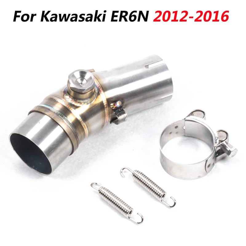 

Slip On Motorcycle Mid Connect Tube Middle Link Pipe Stainless Steel Exhaust System Modified For Kawasaki ER6N 2012-2016