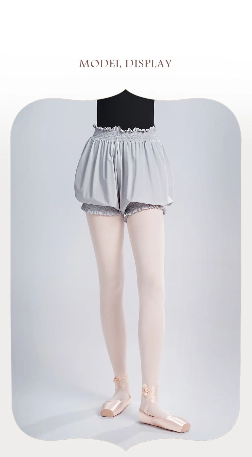 Damen High Waist Flower Bud Kurze Hosen Tanzshorts Erwachsene Ballettshorts Sicherheitshosen – Detail 12