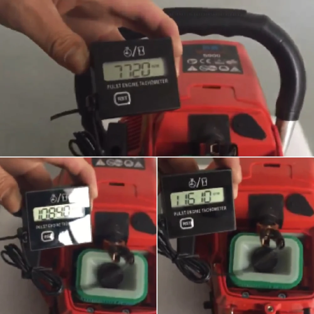 Rpm Tester Digital Tachometer With Clip Inductive Hour Meter For Small ...