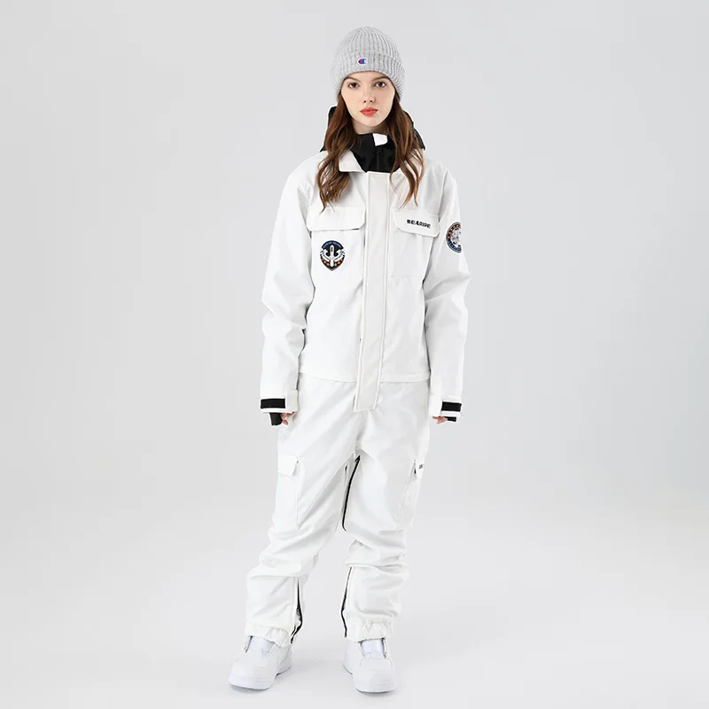 

New Women Men One Pieces Ski Suits Waterproof Ski Jumpsuits Winter One Piece Snowsuits Snowboard Coveralls for Snow Sports