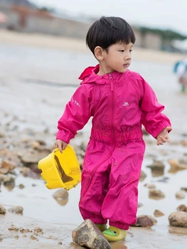 Alternative view of kids rain suits & puddle suits baby one-piece raincoat waterproof breathable outdoor boys rainwear girls overall  thin ventilate