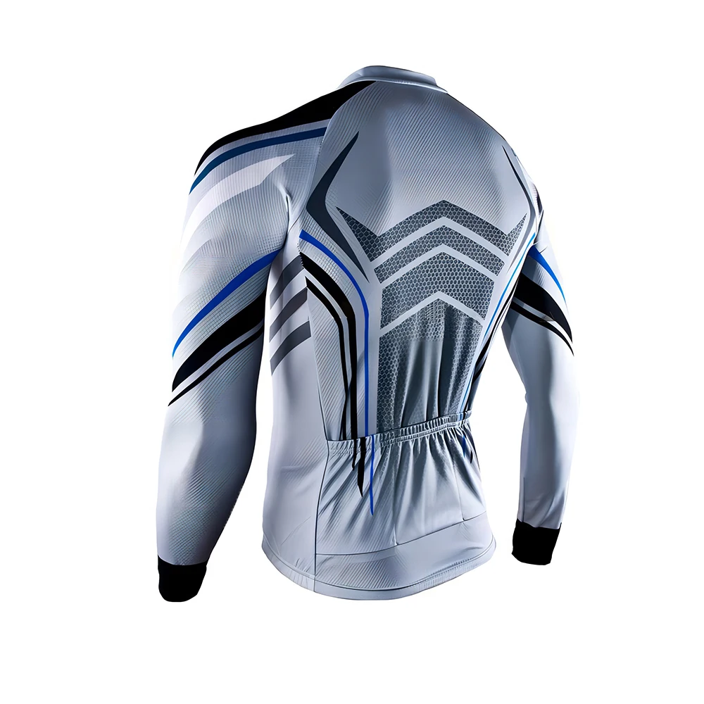 Spring and autumn men's outdoor long sleeve suit gel cushion quick drying trousers mountain bike racing sports suit 3