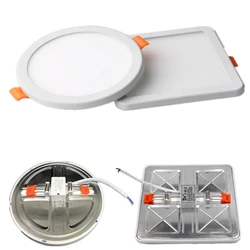 Recessed LED Ceiling Panel Light with Adjustable Cut - Out - Indoor Lamp - 6W Round (Cold White)