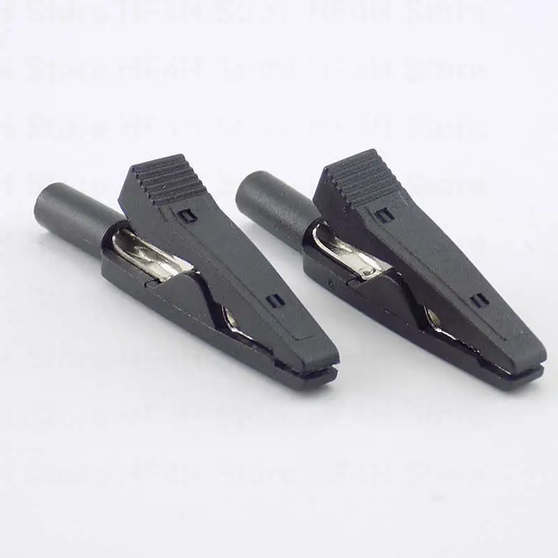 Battery Test Clip Insulated Alligator Clip 2mm Banana Female Adapter Multimeter Pen Cable Test Probes B4