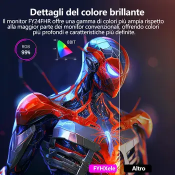 FYHXele 24Inch 180Hz Gaming Monitor 1K FHD Computer Display 1ms Response Time Eye Care Screen LCD Support HDR G-Sync VESA 3