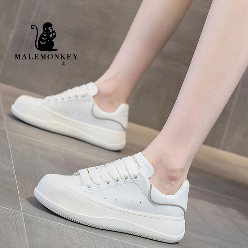 Casual Sport Shoes Women White Flats 2022 Platform Autumn Trend Lace Up Ladies Shoes Round Toe Non Slip Female Shoe Handmade| | - AliExpress