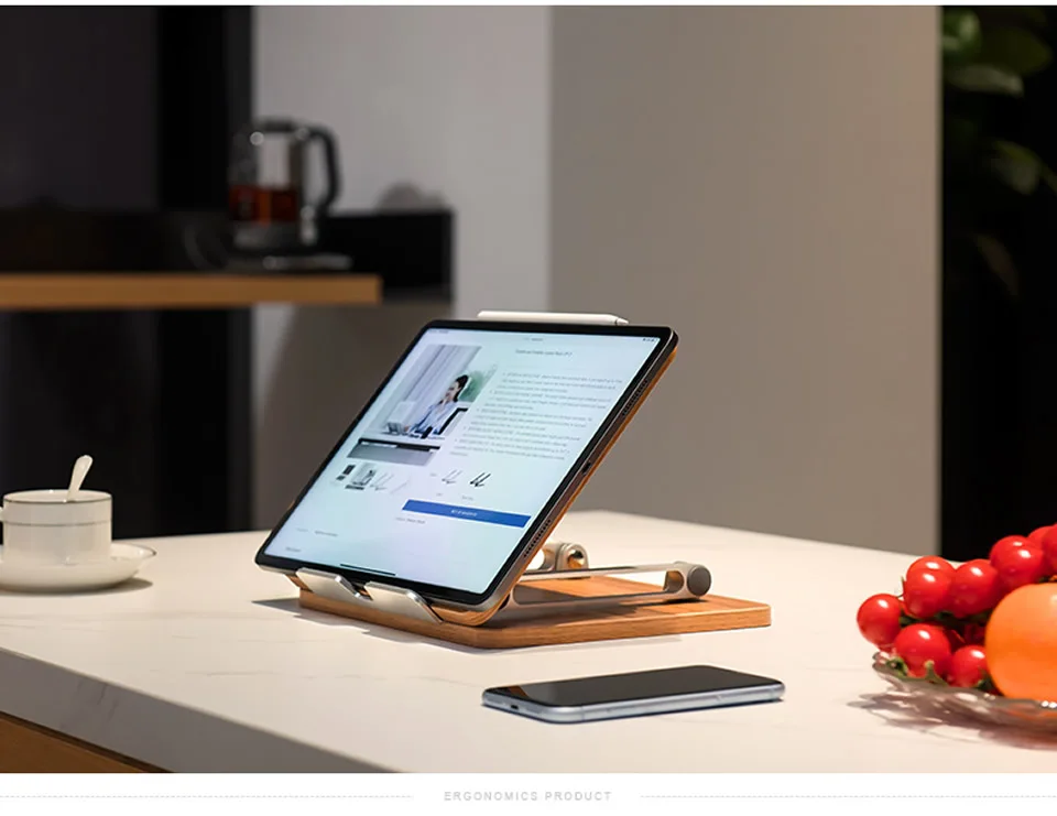 universal de madeira desktop tablet suporte metal ajustável dobrável titular para ipad pro ar mini samsung xiaomi huawei suporte
