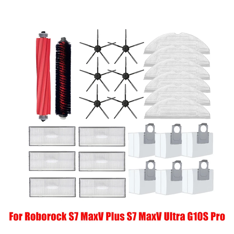 Accessoires d'aspirateur robot pour Roborock, brosse latérale principale, filtre Hepa de vadrouille, S7 MaxV Plus, S7 MaxV Ultra G10S Pro, S7 Pro Ultra G10S Pro  6