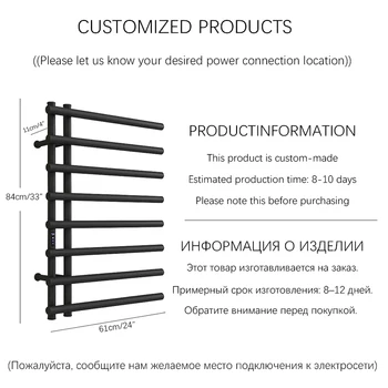 ราวแขวนผ้าเช็ดตัวไฟฟ้าสแตนเลสสตีลหรูหรา OXG ใช้สำหรับทำความร้อนและอบแห้งผ้าเช็ดตัว 2
