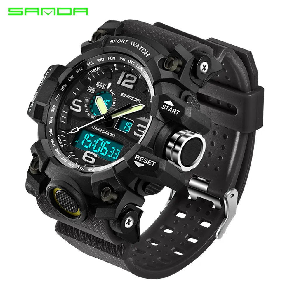 SANDA Korean fashion trend outdoor leisure waterproof multi-function Electronic Watch in the university student Ladies Watch