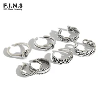 F.I.N.S 925 Sterling Silver Woman Fashion Rings Small Size Knuckle Ring Multi Styles Adjustable Rings Toe Beach Foot Jewelry 1