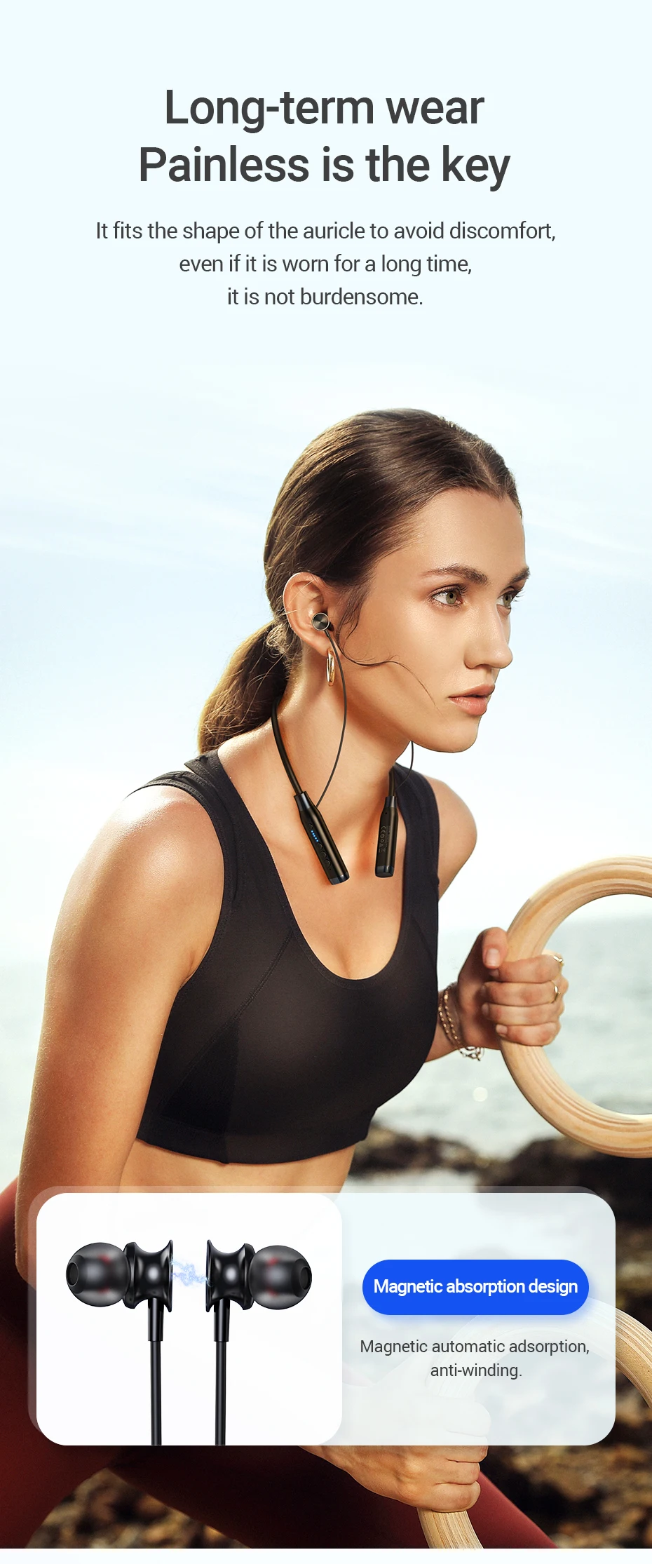 HOCO ES62 Bluetooth 5.3 Sports Neckband Earphones