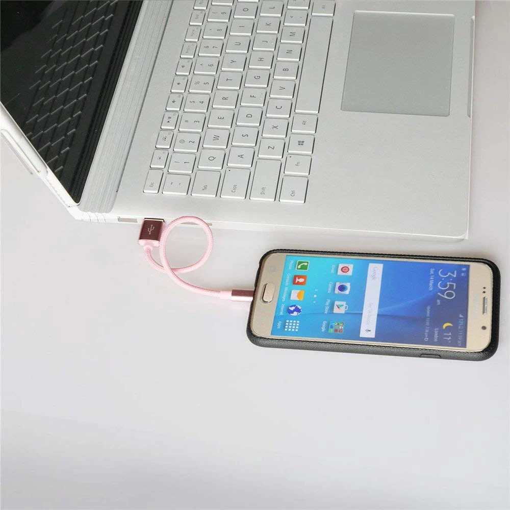 Nylon Braided USB Type C Fast Charging Cable - 1M/2M/3M Lengths, 2.4A Data Sync Charger