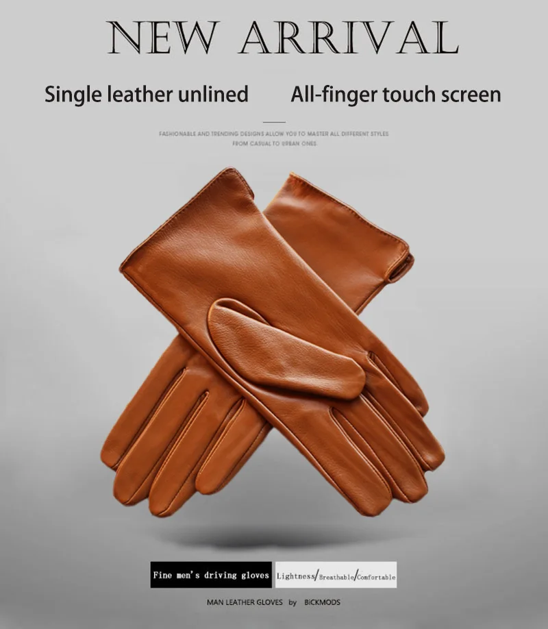 Summer Driving Thin Sheepskin Leather Gloves Women's Touch Screen Single Unlined Straight Style Motorcycle Riding Gloves