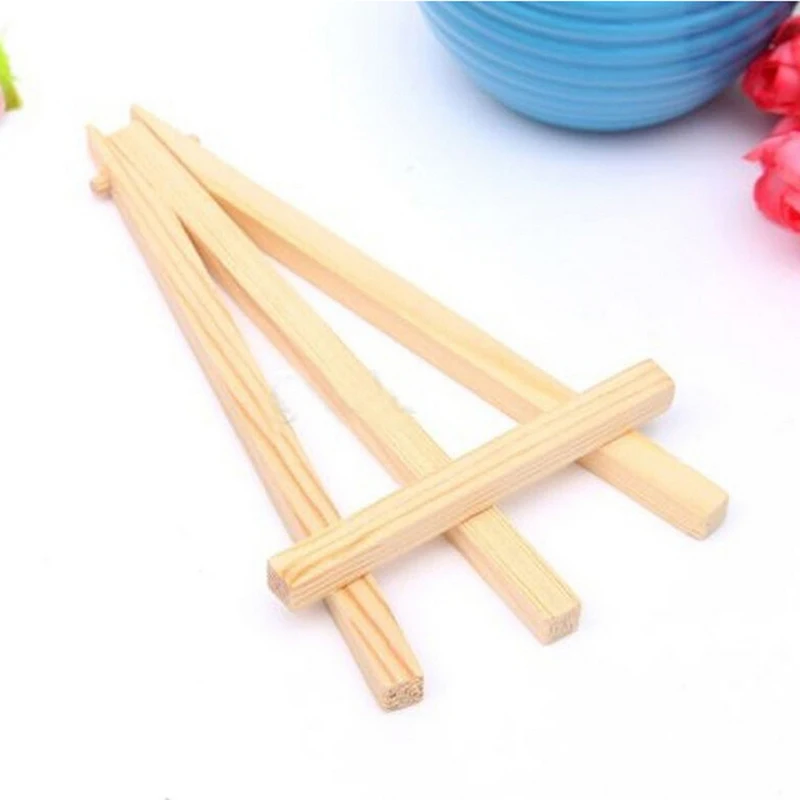 New 8*15cm Mini Wood Artist Tripod Painting Easel For Photo Painting Postcard Display Holder Frame Cute Desk Decor