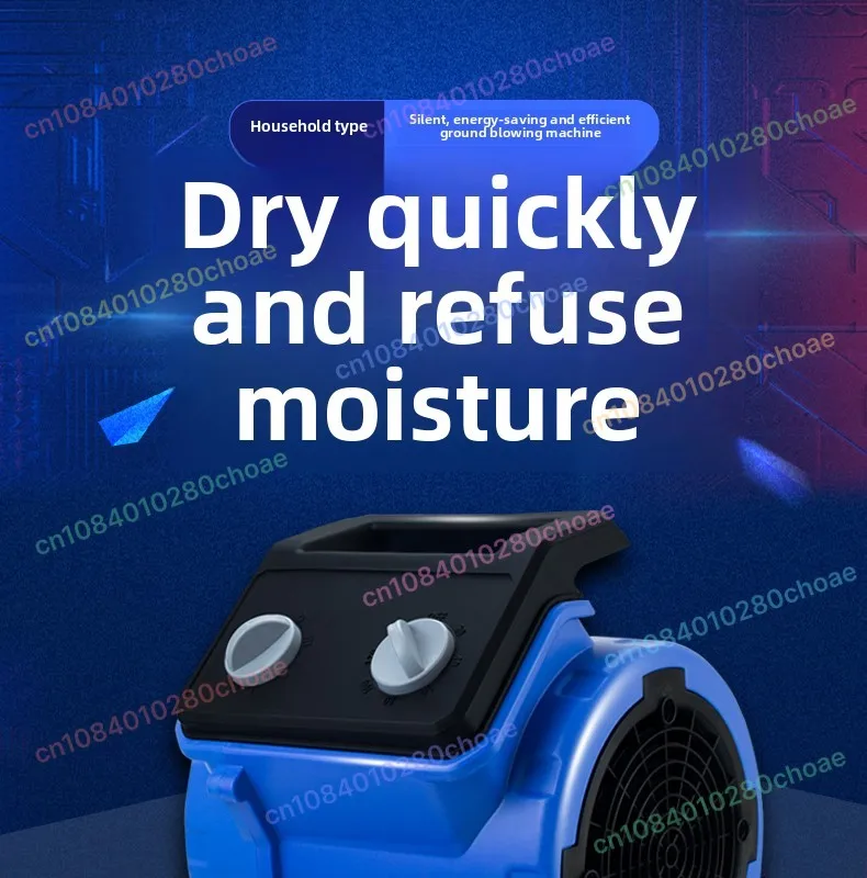 220V Fan Hair Dryer Blower High Power Commercial Household Floor Carpet Dryer De