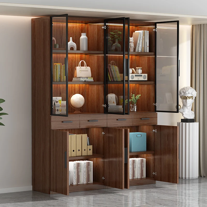 Luxury Showcase Home Bar Cabinet Living Room Shelf Modern Coffee Display Cabinet Storage Witryna Szafka Szklana Bar Furniture