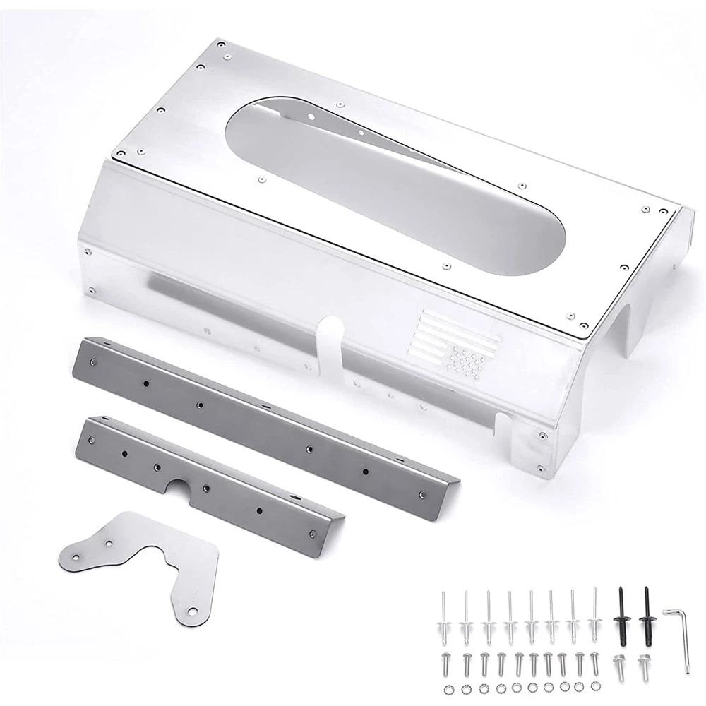 Catalytic Converter Protection Set Aluminum Silver Security Shield