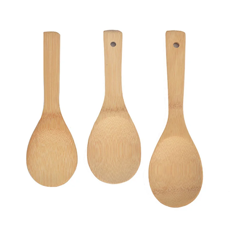 Bamboo Wooden Kitchen Spoon Rice Shovel Large Soup Service Kitchenware Tableware